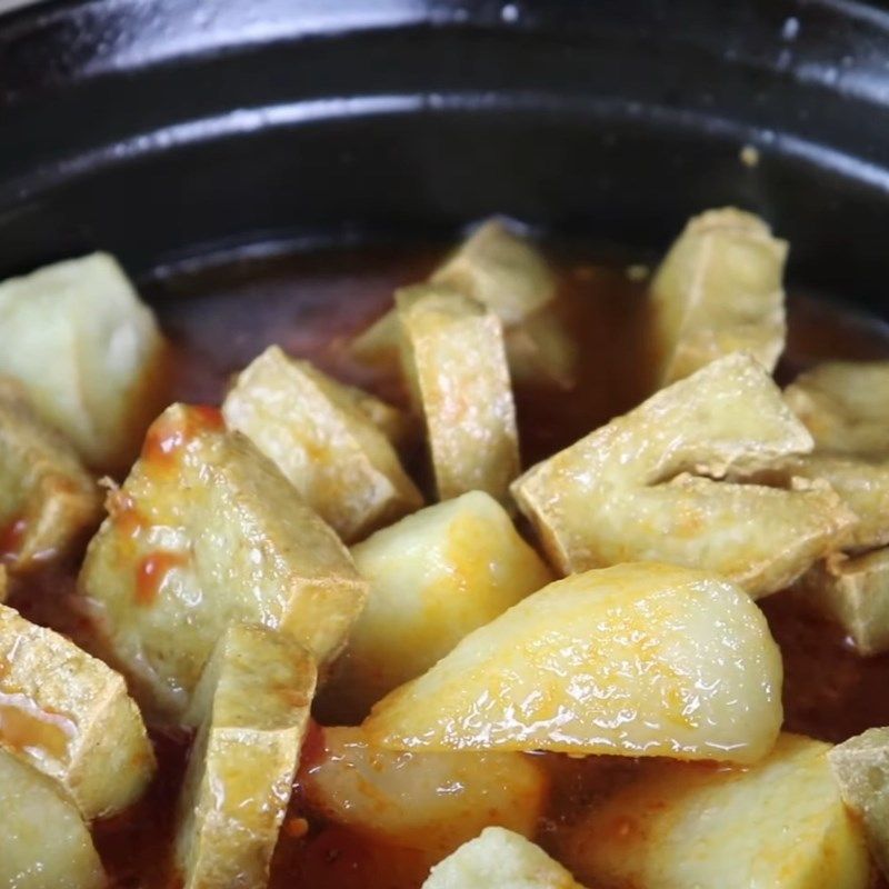 Bước 5 Nấu canh Canh khoai tây đậu phụ